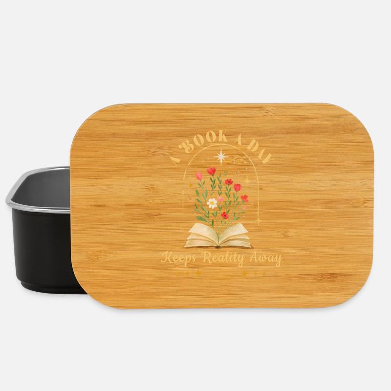 One book a day keeps reality away - Lunch Box - black