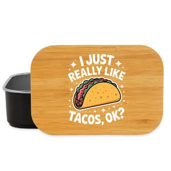 Taco Saying Mexican Food Joke Taco Gift - Lunch Box - black - Front
