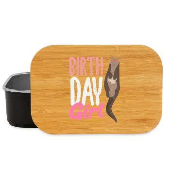 This Otter is 2 - Cute Birthday Motif - Lunch Box - black - Front