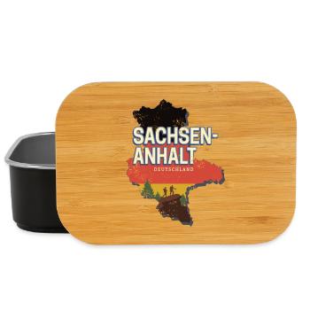 Saxe-Anhalt Allemagne Souvenir d’État - Boîte à goûter - noir - Devant