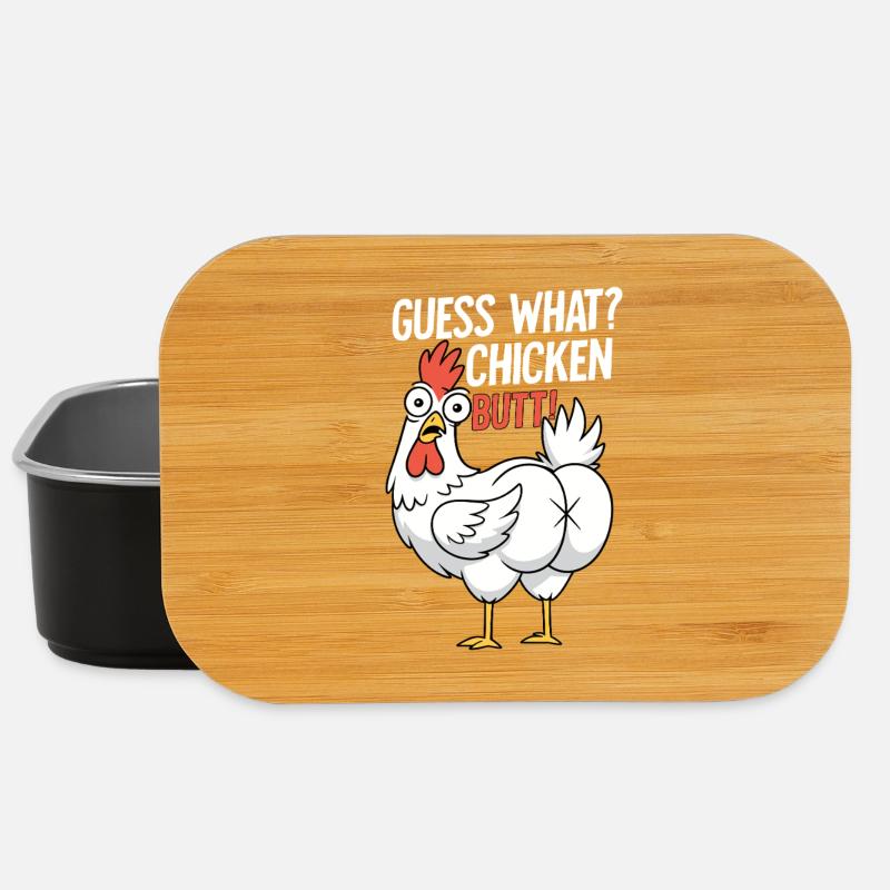 Cul de poulet disant dessin animé - Boîte à goûter - noir