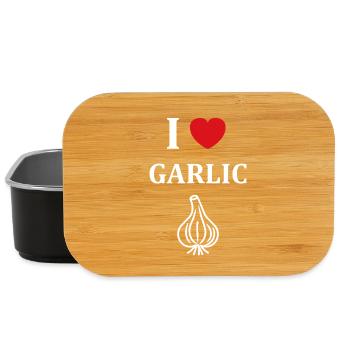 I Love Garlic T-Shirt - Lunch Box - black - Front