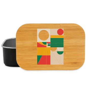 Bauhaus Abstrait Formes Géométriques Oeuvre - Boîte à goûter - noir - Devant
