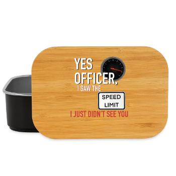 Yes Officer Funny Speeding Tee - Boîte à goûter - noir - Devant