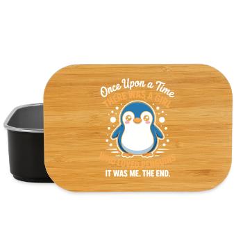 Pinguin süßer Spruch - Lunch Box - Schwarz - Vorne