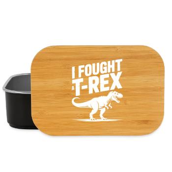 Ich habe gegen einen T-Rex gekämpft - Lunch Box - Schwarz - Vorne