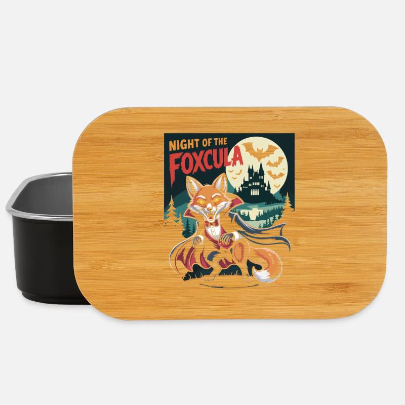 Fox Night at the Castle with Vampires - Lunch Box - black