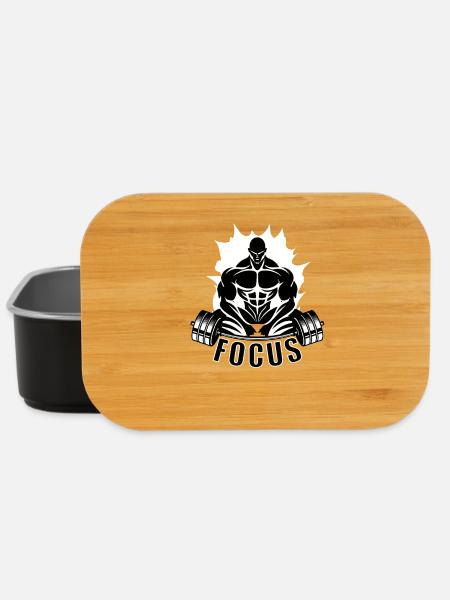 Focus Shirt – Fitness Musculation Gym - Boîte à goûter - noir