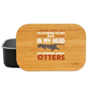 Sea Otter Hearing Otter In My Head - Lunch Box - black - Front