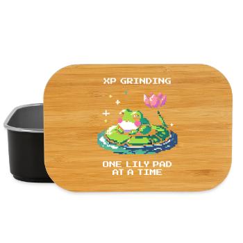 XP-Grind – Sheet by Sheet | Frog, Water Lily - Lunch Box - black - Front