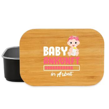 Bald Mama BABY ANKUNFT IN ARBEIT Lustiges - Lunch Box - Schwarz - Vorne