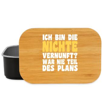 Familienmotiv Nichte - Lunch Box - Schwarz - Vorne