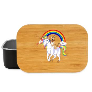 German Shepherd Unicorn - Lunch Box - black - Front