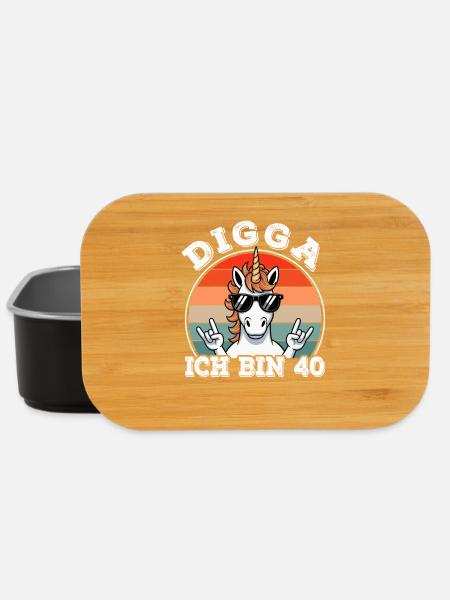 40. Geburtstag 40er 40ter Digga Ich bin 40 Jahre - Lunch Box - Schwarz