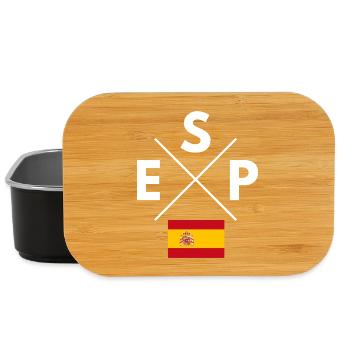 Croix du drapeau de l’Espagne - Boîte à goûter - noir - Devant