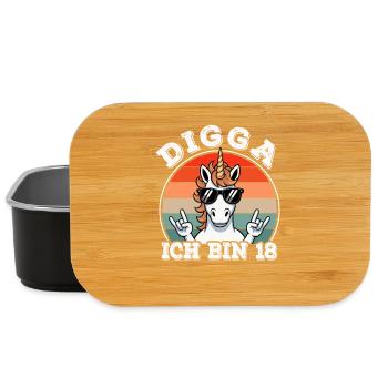 18th Birthday 18s 18th Digga I'm 18 years old - Lunch Box - black - Front
