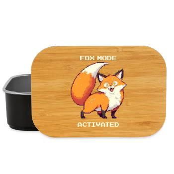 Fuchsmodus aktiviert | derpy Fuchs Humor - Lunch Box - Schwarz - Vorne