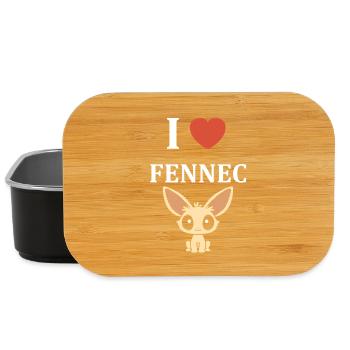 I like Fennec Cartoon - Lunch Box - black - Front