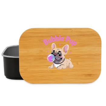 Bubble Pup Bouledogue Français avec bulle de savon - Boîte à goûter - noir - Devant