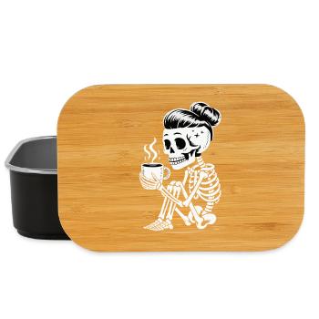 Skeleton Sipper Coffee - Lunch Box - black - Front
