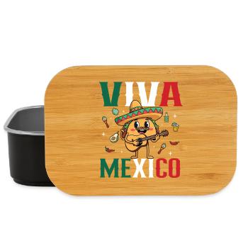 Viva Mexico Taco Party Vibes - Lunch Box - black - Front