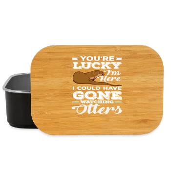 Sea Otter Pun Otter Lover - Lunch Box - black - Front