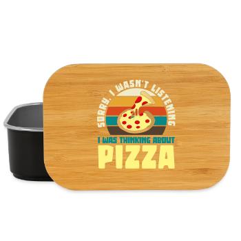 Pizza Träumer Retro Motiv - Lunch Box - Schwarz - Vorne