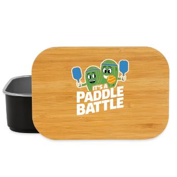 Paddleball Pickleball Geschenk Paddle Battle - Lunch Box - Schwarz - Vorne