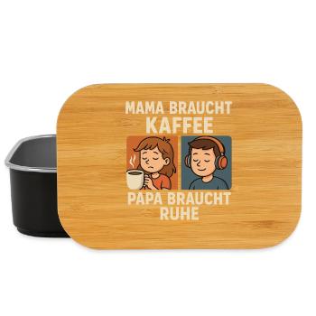 Mom needs coffee, dad needs rest - Lunch Box - black - Front
