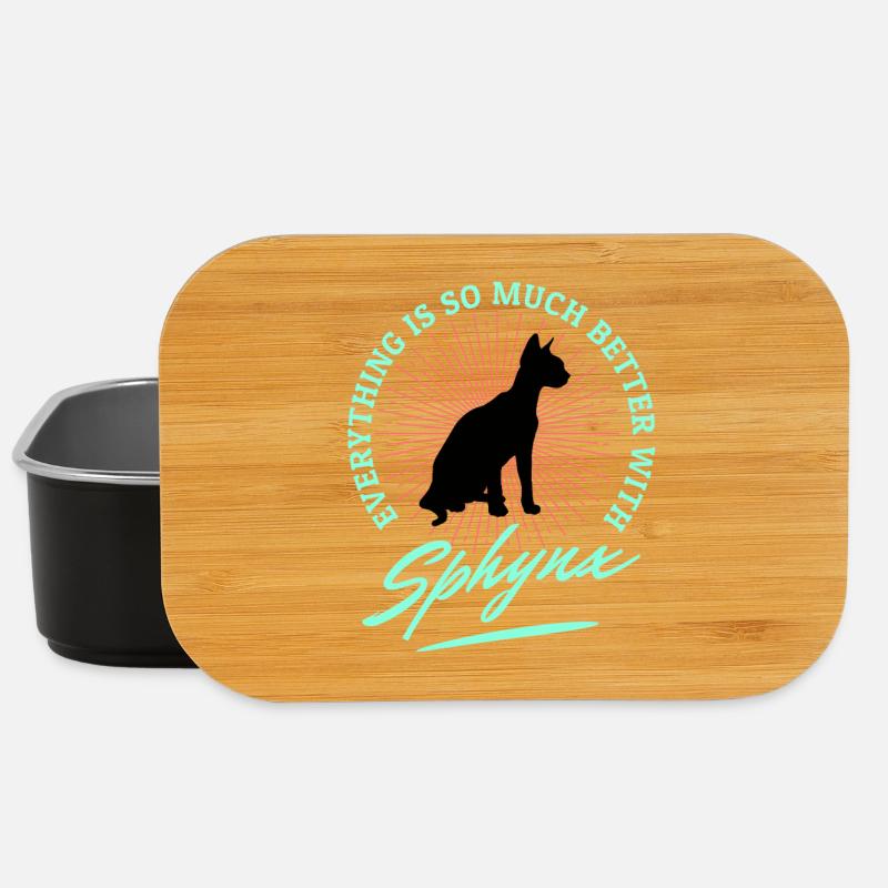 Sphynx Cat lustige Sprüche - Lunch Box - Schwarz