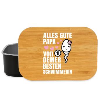 Alles Gute Papa wünscht dir dein bester Schwimmer - Lunch Box - Schwarz - Vorne