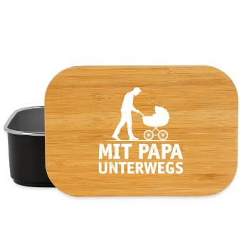 Father-to-be ON THE ROAD WITH DAD Funny - Lunch Box - black - Front