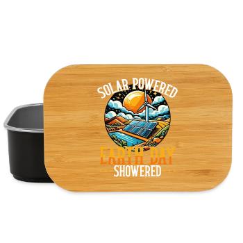 Solar Powered Earth Day Showered - Lunch Box - black - Front
