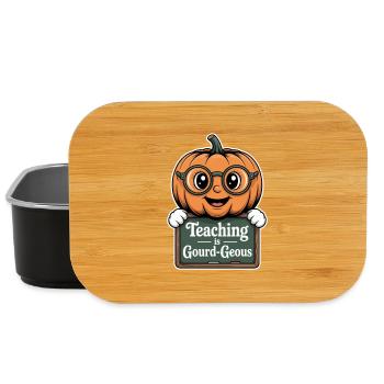 Teaching Is Gourd-Geous Kürbis Lehrer Halloween - Lunch Box - Schwarz - Vorne