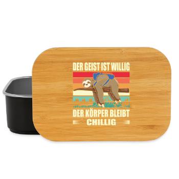 Der Geist Ist Willig Der Körper Bleibt Chillig  - Lunch Box - Schwarz - Vorne