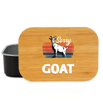 Funny Farm Animal Goat - Lunch Box - black - Front