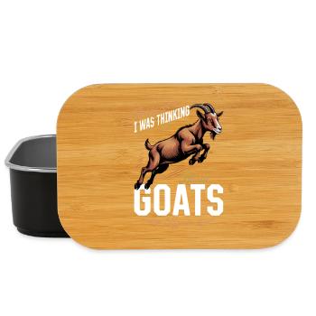 Funny Farm Animal Goat - Lunch Box - black - Front