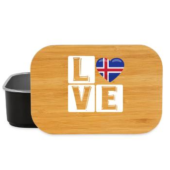 L Love Iceland Heart - Boîte à goûter - noir - Devant