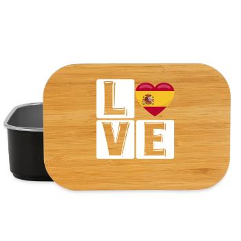 LOVE Spain Heart Font - Lunch Box - black - Front