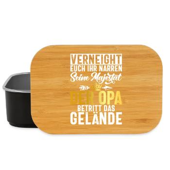 Opa Großvater Ruhestand Vatertag Großpapa - Lunch Box - Schwarz - Vorne