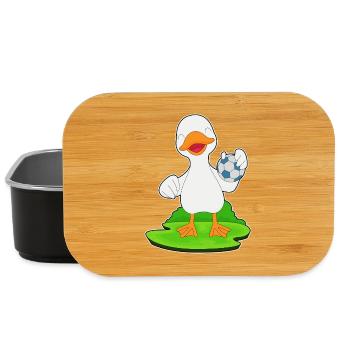 Canard Handball Joueur Handball - Boîte à goûter - noir - Devant