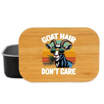 Funny Farm Animal Goat - Lunch Box - black - Front