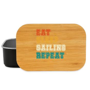 Eat Sleep Sailing Repeat - Lunch Box - black - Front