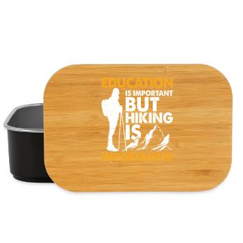 Hiking Is Importanter Funny Education Joke - Lunch Box - black - Front