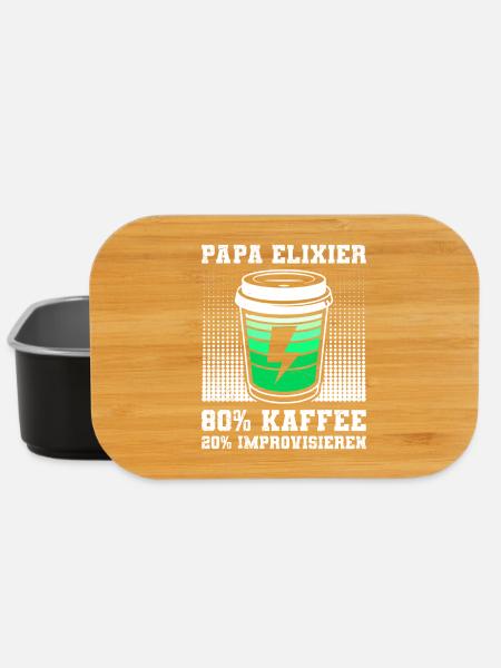 Werdender Vater ALPAKAPAPA Retro Lustiges - Lunch Box - Schwarz
