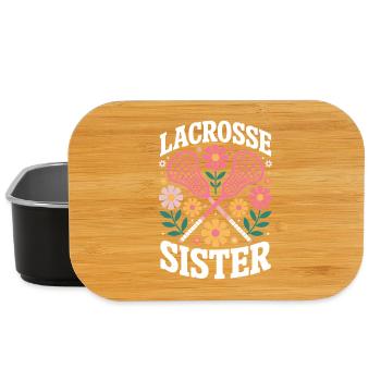 Lacrosse Dire Soeur Drôle Lacrosse Cadeau - Boîte à goûter - noir - Devant