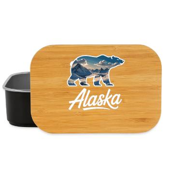 Alaska Bear Shirt – Gift for Outdoor Fans - Lunch Box - black - Front