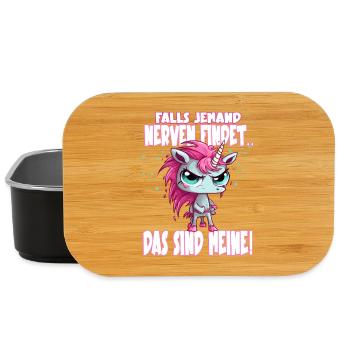 Angry Unicorn Pink Saying - Lunch Box - black - Front