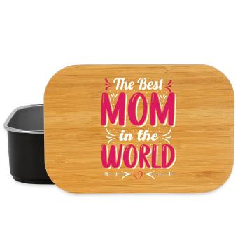 Best Mom in the World Gift Christmas - Lunch Box - black - Front