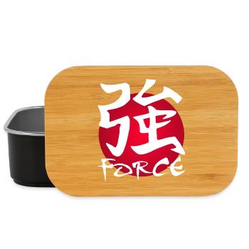 Das Wort Stärke auf Japanisch (weiß) - Lunch Box - Schwarz - Vorne
